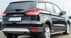 14 899 р. Одинарная защита заднего бампера из трубы диаметром 63 мм SLITKOFF  Ford Kuga  2 (2013-2016) дорестайлинг  с доставкой в г. Владивосток. Увеличить фотографию 4