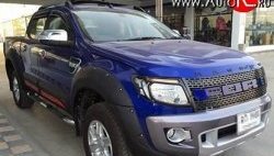 22 299 р. Комплект накладок на колёсные арки Bushwacker Ford Ranger RapCab дорестайлинг (2011-2016) (без крепежа, Неокрашенные)  с доставкой в г. Владивосток. Увеличить фотографию 4