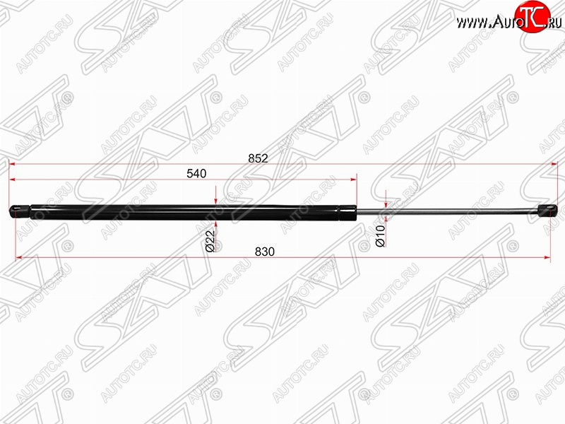 799 р. Газовый упор крышки багажника SAT (LH=RH, для холодных климатических зон) Ford Transit цельнометаллический фургон дорестайлинг (2000-2006)  с доставкой в г. Владивосток