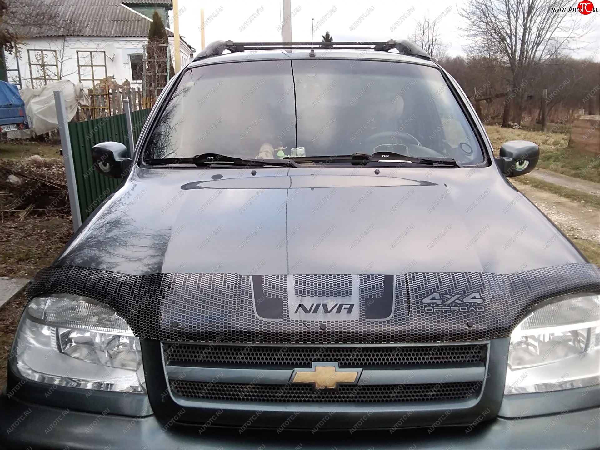 2 399 р. Дефлектор капота CA-Plastiс  Chevrolet Niva  2123 (2009-2020), Лада 2123 (Нива Шевроле) (2009-2021) (Серия Art черная)  с доставкой в г. Владивосток