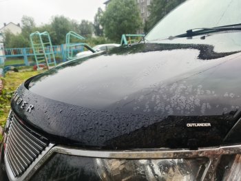 2 879 р. Дефлектор капота NovLine  Mitsubishi Outlander  XL (2005-2009) (CW)  дорестайлинг  с доставкой в г. Владивосток. Увеличить фотографию 2