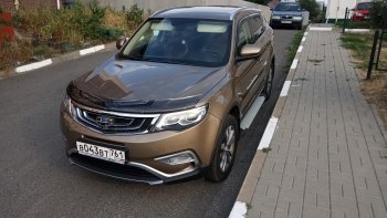 2 299 р. Дефлектор капота CA-Plastiс  Geely Atlas  NL3 (2016-2022) (Серия Art черная)  с доставкой в г. Владивосток. Увеличить фотографию 4