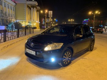 1 899 р. Дефлектор капота CA-Plastiс  Toyota Auris  E150 (2010-2012) хэтчбэк 5 дв. рестайлинг (Classic черный, Без надписи)  с доставкой в г. Владивосток. Увеличить фотографию 2