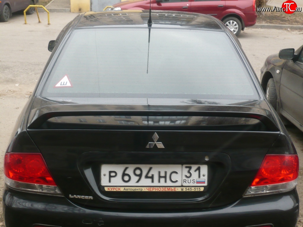 3 999 р. Средний спойлер 2.0 стандарт Mitsubishi Lancer 9 2-ой рестайлинг седан (2005-2009) (Без места под стоп-сигнал, Неокрашенный)  с доставкой в г. Владивосток