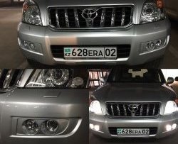 11 799 р. Комплект масок для ПТФ Sport  Toyota Land Cruiser Prado  J120 (2002-2009) (Неокрашенные)  с доставкой в г. Владивосток. Увеличить фотографию 6