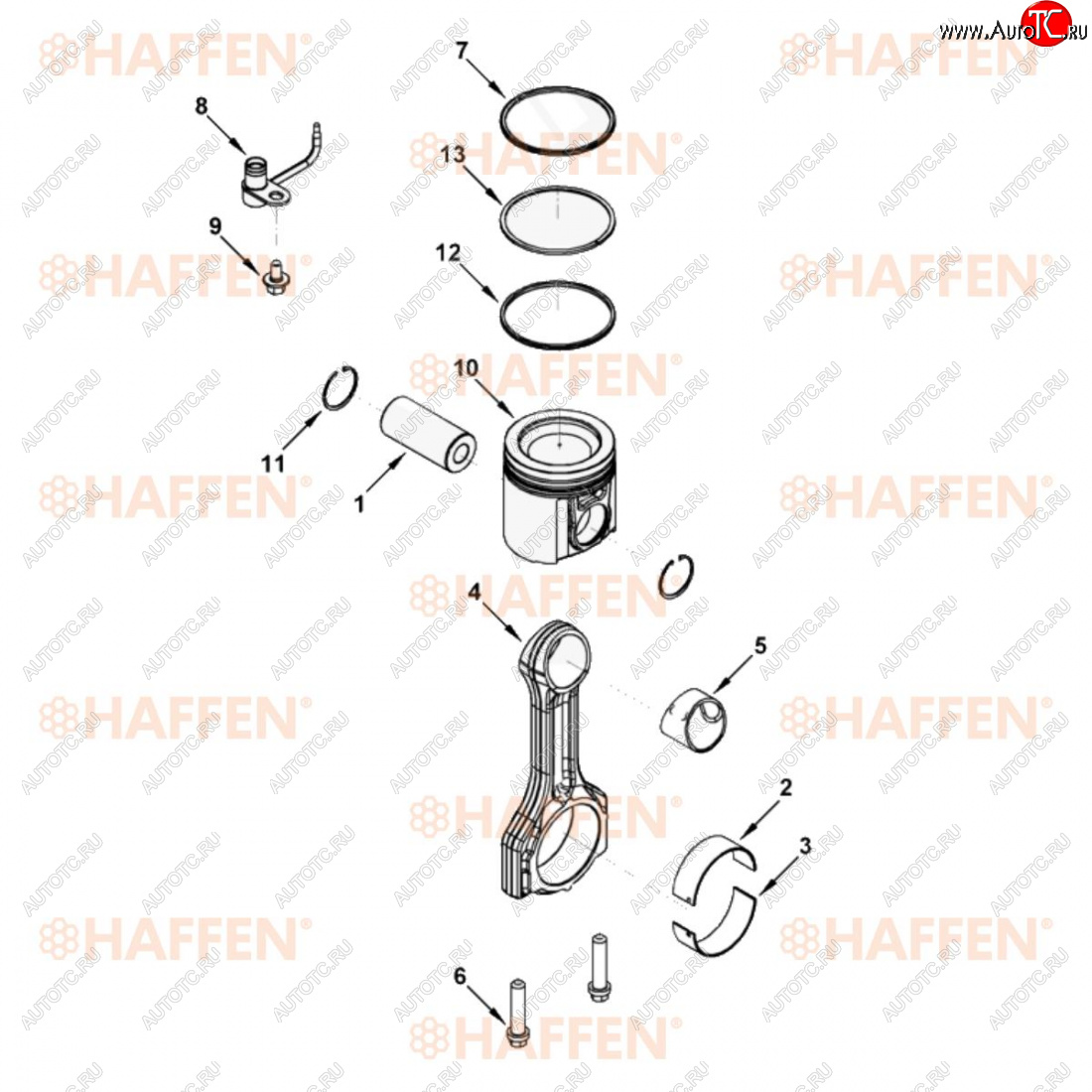 5 399 р. Комплект вкладышей шатунных (оригинал) ISF 2.8 HAFFEN ГАЗ ГАЗель 3302 дорестайлинг шасси (1994-2002)  с доставкой в г. Владивосток