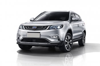 11 599 р. Защита переднего бампера Slitkoff (d57 мм)  Geely Atlas  NL3 (2016-2022) (Нержавейка, Полированная)  с доставкой в г. Владивосток. Увеличить фотографию 2