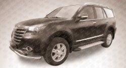 13 349 р. Алюминиевые пороги Slitkoff Optima Silver  Great Wall Hover H3 (2014-2016)  рестайлинг  с доставкой в г. Владивосток. Увеличить фотографию 2