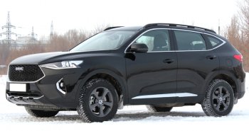 11 849 р. Рейлинги крыши АПС  Haval F7 (2018-2024)  дорестайлинг, рестайлинг (Серебристые, без поперечин)  с доставкой в г. Владивосток. Увеличить фотографию 2