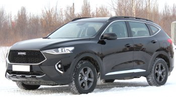 11 849 р. Рейлинги крыши АПС  Haval F7 (2018-2024)  дорестайлинг, рестайлинг (Серебристые, без поперечин)  с доставкой в г. Владивосток. Увеличить фотографию 4