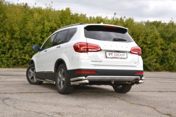 25 999 р. Защита порогов из трубы Ø63 Petroil Tuning Haval H6 (2016-2023) (Нержавеющая полированная сталь)  с доставкой в г. Владивосток. Увеличить фотографию 2