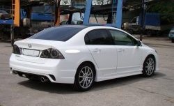 18 499 р. Задний бампер INGS Extreem  Honda Civic  FD (2005-2011) седан дорестайлинг, седан рестайлинг (Неокрашенный)  с доставкой в г. Владивосток. Увеличить фотографию 2