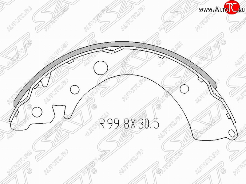 1 439 р. Колодки тормозные задние SAT  Honda Civic  FK,FN - Jazz  с доставкой в г. Владивосток