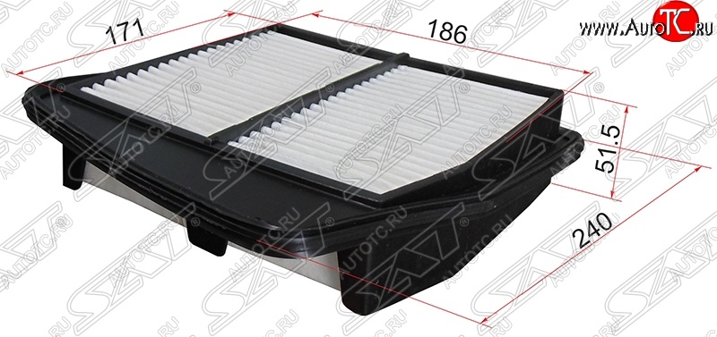 399 р. Фильтр воздушный двигателя SAT  Honda Accord ( CU,  CW) (2008-2013) седан дорестайлинг, универсал дорестайлинг, седан рестайлинг, универсал рестайлинг  с доставкой в г. Владивосток