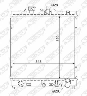 Радиатор двигателя SAT (пластинчатый, МКПП/АКПП) Honda Capa, Civic (EG,  EJ,EK,EM), Domani (MB), HR-V (GH1,GH2,  GH3, GH4,  GH1, GH2), Orthia, partner