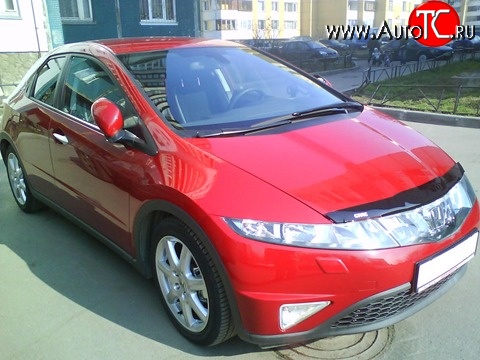 2 069 р. Дефлектор капота NovLine Honda Civic FK,FN хэтчбэк 5 дв. дорестайлинг (2005-2008)  с доставкой в г. Владивосток