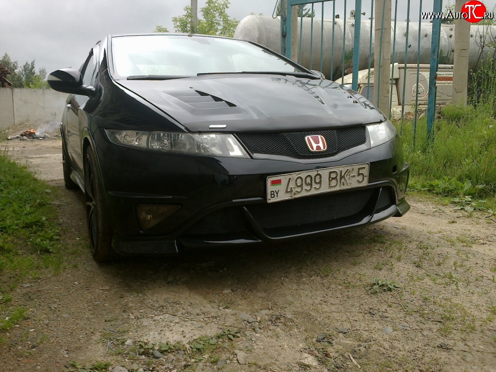 12 899 р. Пластиковый капот Sport Honda Civic FK,FN хэтчбэк 5 дв. дорестайлинг (2005-2008)  с доставкой в г. Владивосток