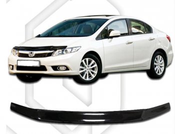 Дефлектор капота CA-Plastic Honda (Хонда) Civic (Цивик)  FB (2011-2016) FB седан