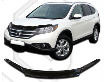 Дефлектор капота CA-Plastic Honda (Хонда) CR-V (СР-В)  RM1,RM3,RM4 (2012-2015) RM1,RM3,RM4 дорестайлинг