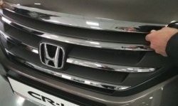 2 999 р. Накладка на капот СТ Honda CR-V RM1,RM3,RM4 дорестайлинг (2012-2015)  с доставкой в г. Владивосток. Увеличить фотографию 2