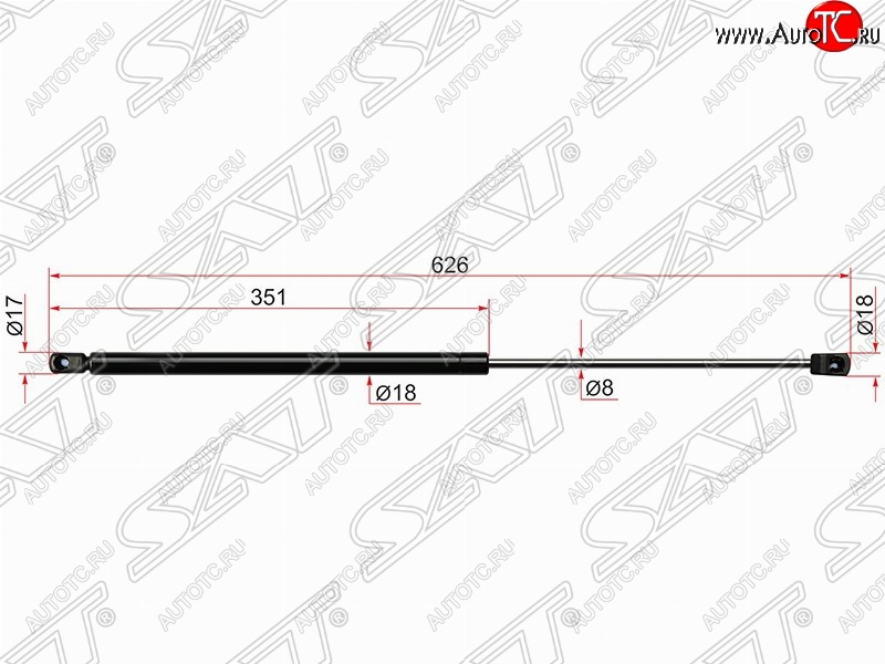 919 р. Газовый упор крышки багажника SAT  Honda CR-V  RM1,RM3,RM4 (2012-2018) дорестайлинг, рестайлинг  с доставкой в г. Владивосток