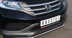 16 899 р. Одинарная защита переднего бампера диаметром 63 мм SLITKOFF Honda CR-V RM1,RM3,RM4 дорестайлинг (2012-2015)  с доставкой в г. Владивосток. Увеличить фотографию 2