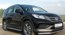 16 899 р. Одинарная защита переднего бампера диаметром 63 мм SLITKOFF Honda CR-V RM1,RM3,RM4 дорестайлинг (2012-2015)  с доставкой в г. Владивосток. Увеличить фотографию 4