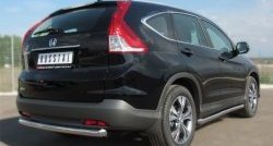 14 849 р. Защита порогов из круглой трубы диаметром 63 мм Russtal Honda CR-V RM1,RM3,RM4 дорестайлинг (2012-2015) (Защита порогов с со скосами на торцах (вариант 1))  с доставкой в г. Владивосток. Увеличить фотографию 4