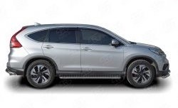 20 749 р. Широкая защита порогов Russtal Honda CR-V RM1,RM3,RM4 дорестайлинг (2012-2015) (Защита порогов с со скосами на торцах (вариант 1))  с доставкой в г. Владивосток. Увеличить фотографию 2