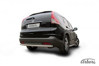 Защита штатных порогов Arbori (нержавейка, d57 mm). Honda CR-V RM1,RM3,RM4 дорестайлинг (2012-2015)