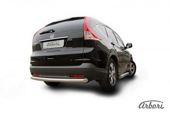 Защита штатных порогов Arbori (нержавейка, d76 mm). Honda CR-V RM1,RM3,RM4 дорестайлинг (2012-2015)