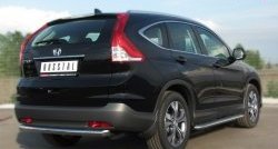 14 899 р. Одинарная защита заднего бампера из трубы диаметром 63 мм SLITKOFF  Honda CR-V  RM1,RM3,RM4 (2012-2015) дорестайлинг  с доставкой в г. Владивосток. Увеличить фотографию 4