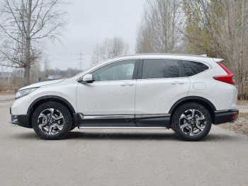 26 999 р. Широкая защита порогов с листом SLITKOFF  Honda CR-V  RW,RT (2016-2020) дорестайлинг  с доставкой в г. Владивосток. Увеличить фотографию 2