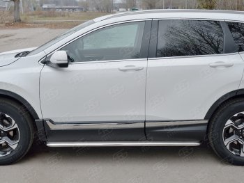 38 999 р. Широкая защита порогов SLITKOFF v3  Honda CR-V  RW,RT (2016-2020) дорестайлинг  с доставкой в г. Владивосток. Увеличить фотографию 2