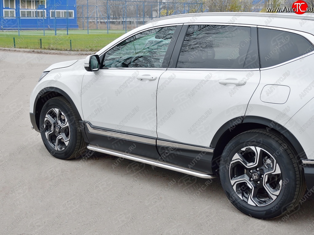 38 999 р. Широкая защита порогов SLITKOFF v3  Honda CR-V  RW,RT (2016-2020) дорестайлинг  с доставкой в г. Владивосток