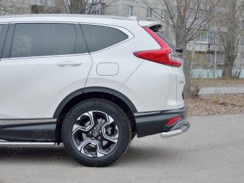 17 799 р. Защита заднего бампера (Ø63 и 42, дуги, нержавейка) SLITKOFF Honda CR-V RW,RT дорестайлинг (2016-2020)  с доставкой в г. Владивосток. Увеличить фотографию 4