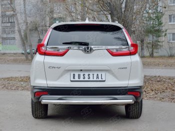 15 999 р. Защита заднего бампера (Ø63 мм, нержавейка) SLITKOFF Honda CR-V RW,RT дорестайлинг (2016-2020)  с доставкой в г. Владивосток. Увеличить фотографию 2