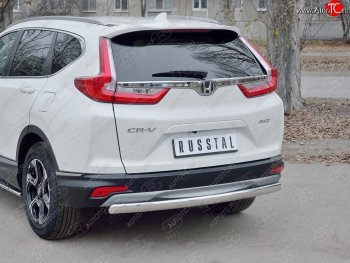 15 649 р. Защита заднего бампера (Ø75x42 мм, нержавейка) Russtal Honda CR-V RW,RT дорестайлинг (2016-2020)  с доставкой в г. Владивосток. Увеличить фотографию 3