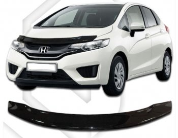 Дефлектор капота CA-Plastiс Honda (Хонда) Fit (Фит) ( GP,GK,  3,  3 GP,GK) (2013-2020) GP,GK, 3, 3 GP,GK  дорестайлинг, GP,GK 1-ый рестайлинг, 2-ой рестайлинг