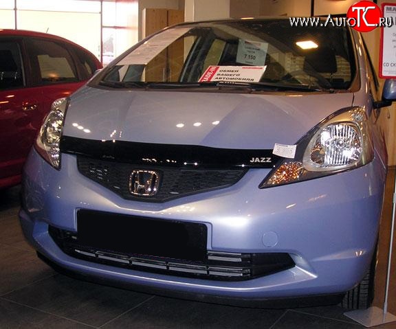 3 199 р. Дефлектор капота NovLine Honda Jazz (2008-2015)  с доставкой в г. Владивосток