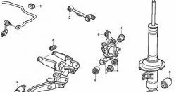 1 189 р. Полиуретановый сайлентблок ступицы задней подвески Точка Опоры  Honda Odyssey  3 (2004-2008)  с доставкой в г. Владивосток. Увеличить фотографию 2