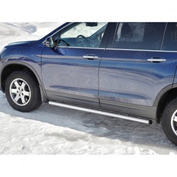 20 849 р. Пороги труба d63 SLITKOFF (вариант №2) Honda Pilot YF6 дорестайлинг (2016-2019)  с доставкой в г. Владивосток. Увеличить фотографию 4