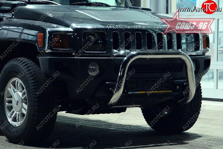 20 654 р. Защита переднего бампера Souz-96 (d76) HUMMER H3 (2005-2010)  с доставкой в г. Владивосток