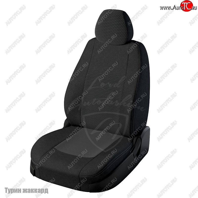 4 699 р. Чехлы для сидений Lord Autofashion Турин (жаккард) Hyundai Accent седан ТагАЗ (2001-2012) (Черный, вставка Мокка)  с доставкой в г. Владивосток