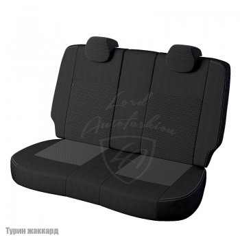 4 699 р. Чехлы для сидений Lord Autofashion Турин (жаккард) Hyundai Accent седан ТагАЗ (2001-2012) (Черный, вставка Мокка)  с доставкой в г. Владивосток. Увеличить фотографию 2