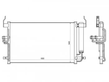 4 999 р. Радиатор кондиционера SAT  Hyundai Coupe - Elantra ( XD,  XD2)  с доставкой в г. Владивосток. Увеличить фотографию 1