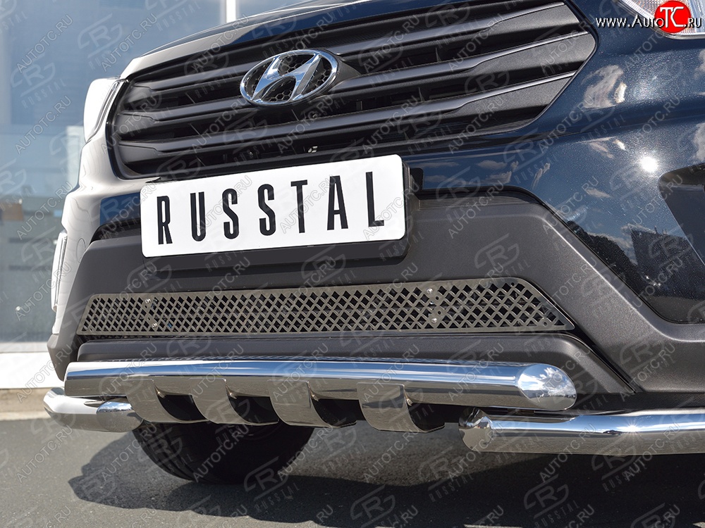 2 989 р. Решетка радиатора Russtal Hyundai Creta GS дорестайлинг (2015-2019)  с доставкой в г. Владивосток