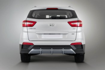 9 399 р. Накладка заднего бампера Xmug  Hyundai Creta  GS (2015-2021) дорестайлинг, рестайлинг (Неокрашенная)  с доставкой в г. Владивосток. Увеличить фотографию 2