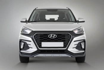 22 499 р. Передний бампер Xmug Hyundai Creta GS дорестайлинг (2015-2019) (Неокрашенный)  с доставкой в г. Владивосток. Увеличить фотографию 2