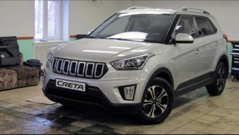 8 099 р. Решётка радиатора Next Hyundai Creta GS рестайлинг (2019-2021) (цвет: Чёрный матовый с серебристым выделением ноздрей)  с доставкой в г. Владивосток. Увеличить фотографию 4